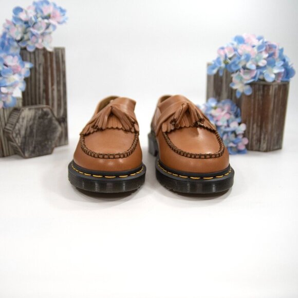 Dr. Martens Adrian Woven British Tan Analine Loafer Oxford Shoes Size 8 NIB - Picture 6 of 10